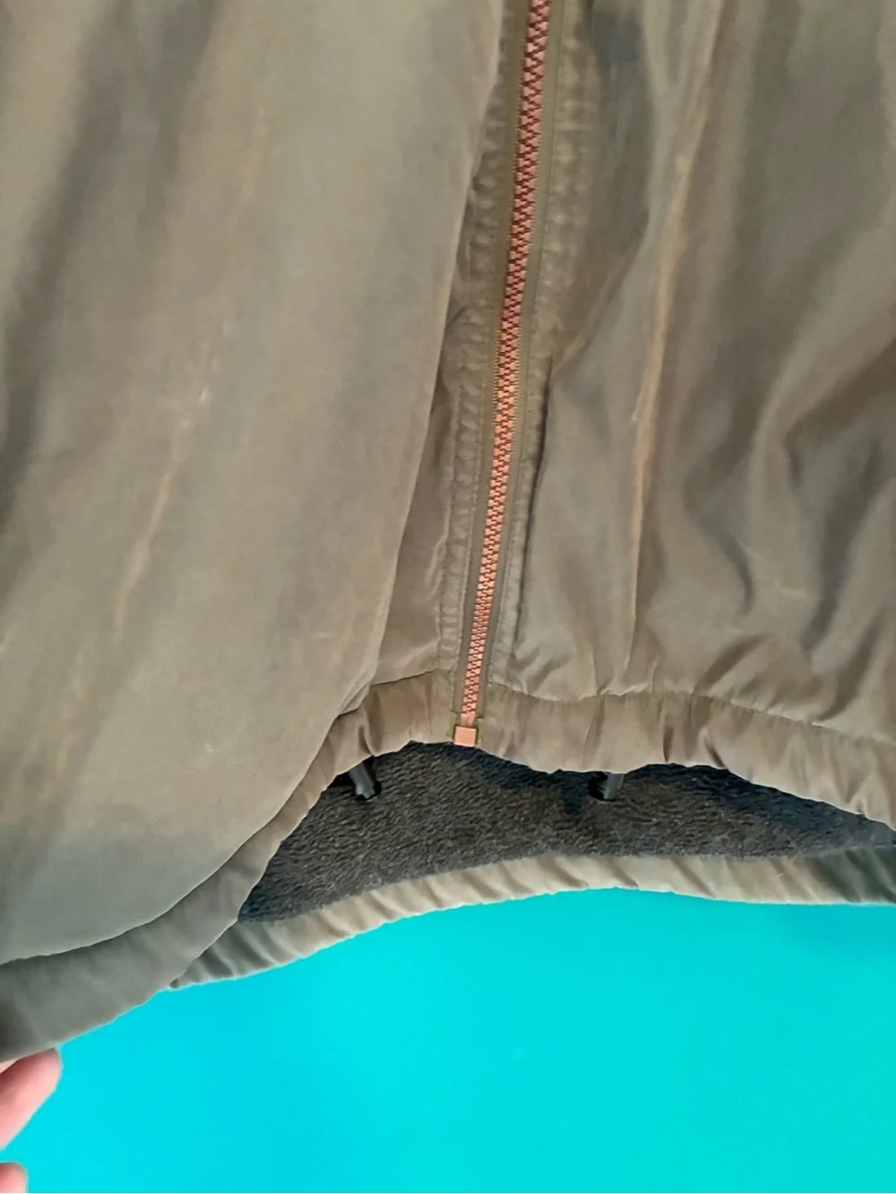 NATURALIFE Men's Olive Hooded Zip Jacket